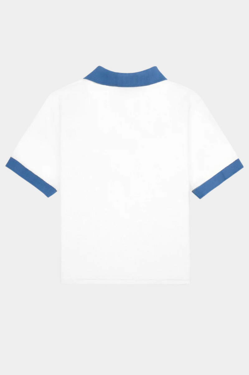 PRINCE SPORTY TERRY POLO WHITE LAPIS