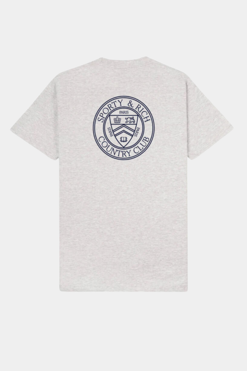 CONNECTICUT CREST T-SHIRT HEATHER GRAY/NAVY