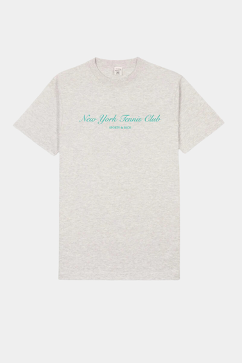 NY TENNIS CLUB T-SHIRT HEATHER GRAY/CARIBBEAN