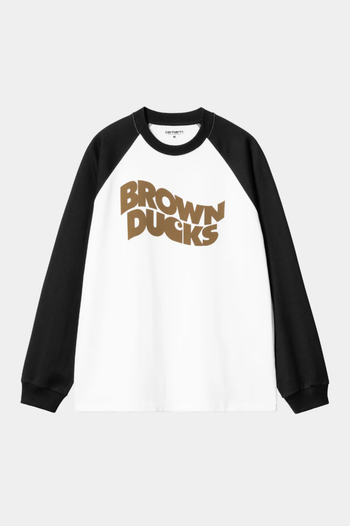 L/S BROWN DUCKS BASEBALL T-S