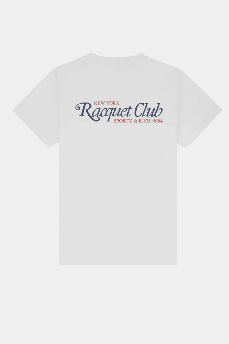 94 RACQUET CLUB T-SHIRT WHITE/NAVY/BRIGHT RED