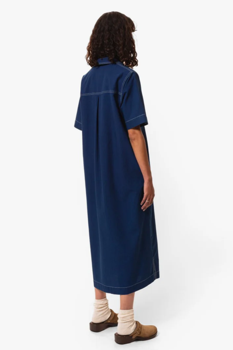 DANIELLE INDIGO COTTON DRESS BLUE