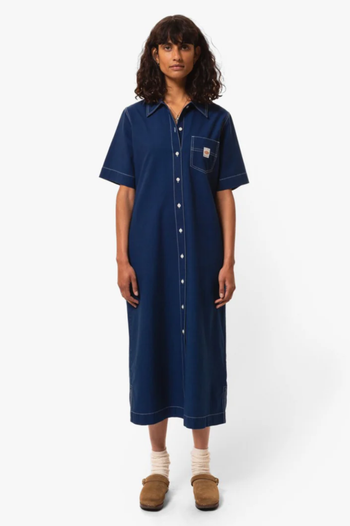 DANIELLE INDIGO COTTON DRESS BLUE