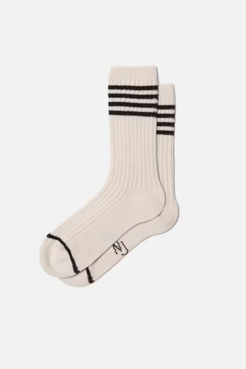 MEN TENNIS SOCKS STRIPE OFFWHITE / BLACK