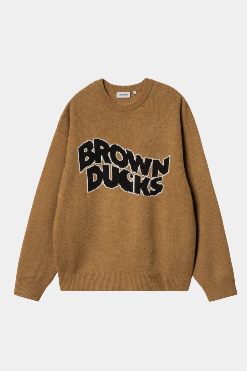 BROWN DUCKS SWEATER