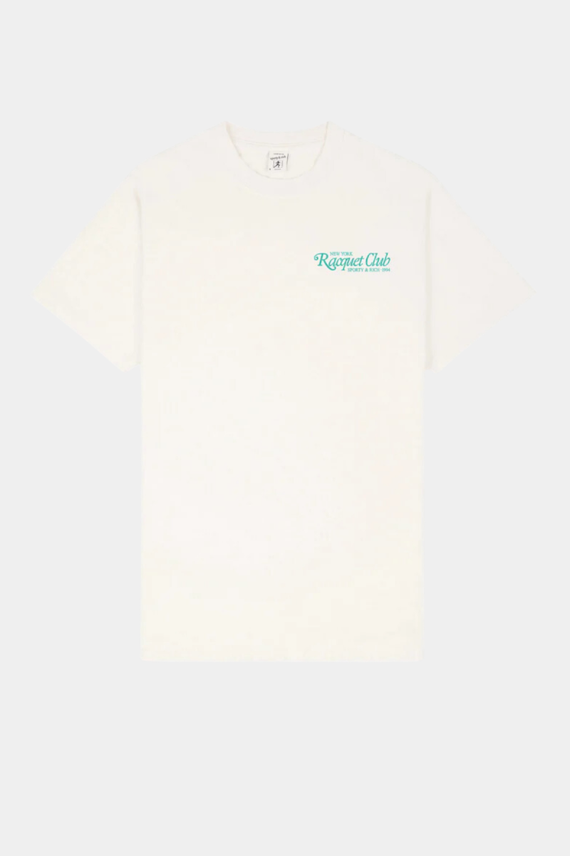 94 RACQUET CLUB T-SHIRT COCONUT/CARIBBEAN