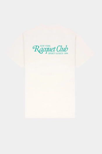 94 RACQUET CLUB T-SHIRT COCONUT/CARIBBEAN