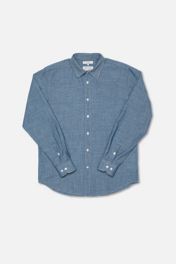 GEORGE CHAMBRAY SHIRT BLUE