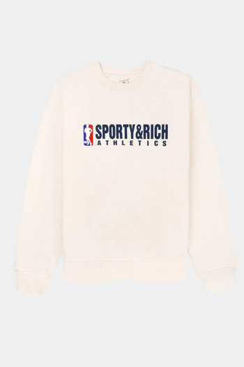 TEAM LOGO CREWNECK CREAM/NAVY/TEAM RED