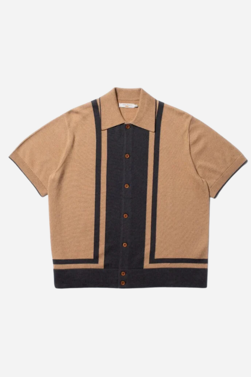 FABBE KNIT POLO SHIRT BEIGE