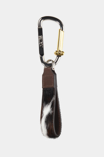 COLUMN CARABINER PONYSKIN KEYCHAIN