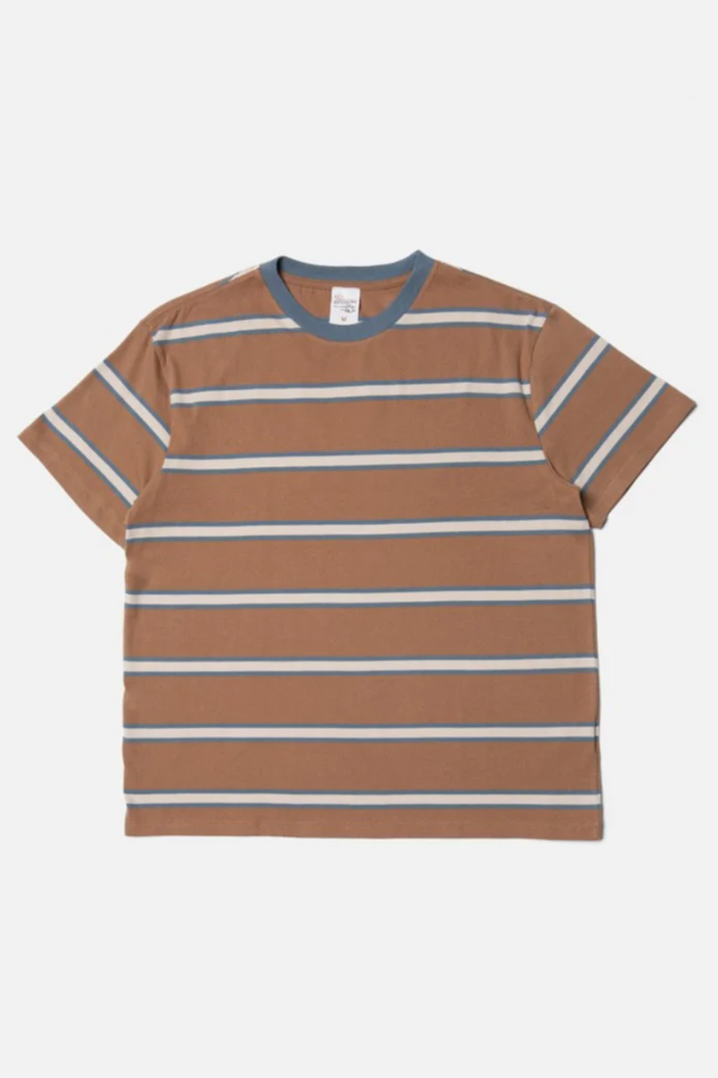 LEFFE 90S STRIPE T-SHIRT TOBACCO