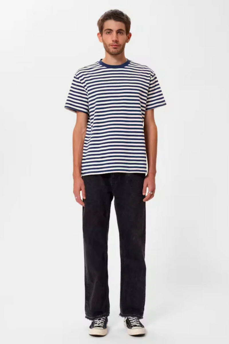 LEIF BRETON STRIPE T-SHIRT OFFWHITE/BLUE