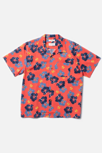 ARTHUR FLOWER HAWAII SHIRT RED