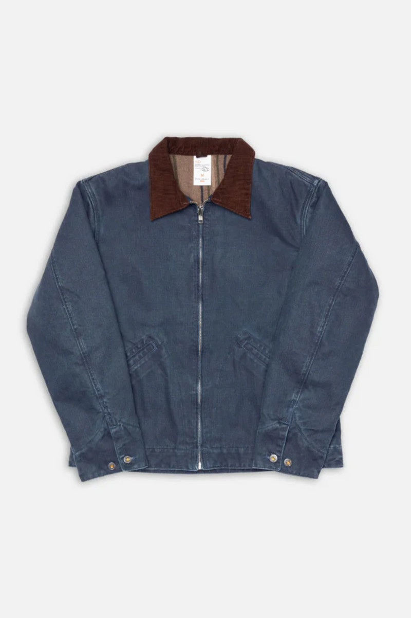 BLAKE ZIP JACKET CANVAS BLUE