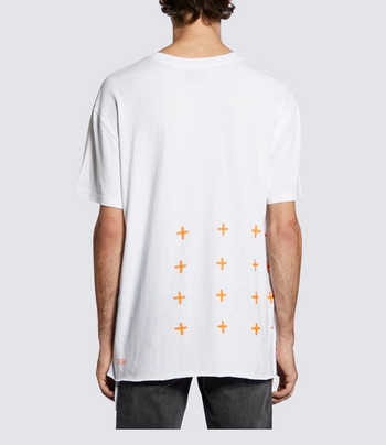 4X4 BIGGIE SS TEE WHITE ORANGE