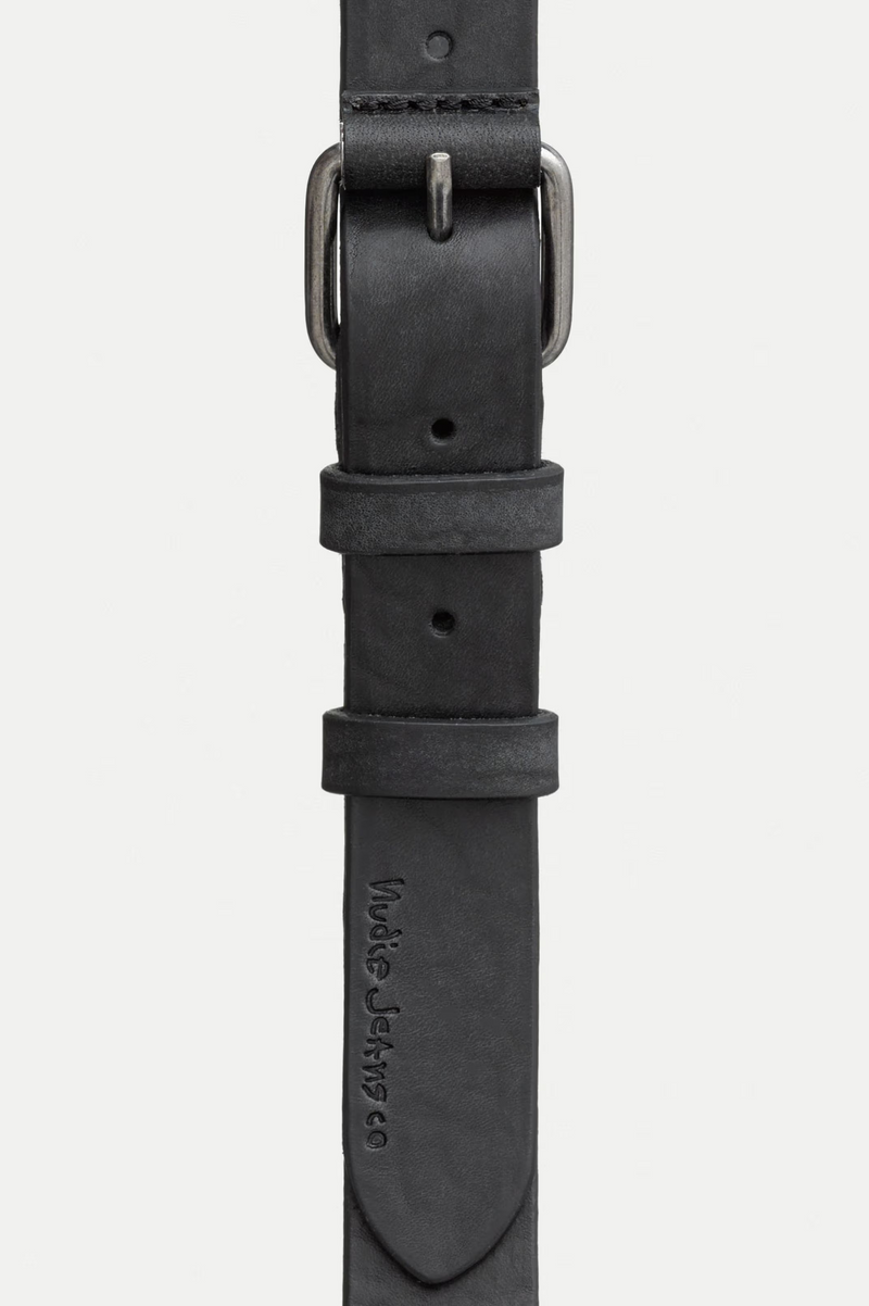 DWAYNE LEATHER BELT BLACK