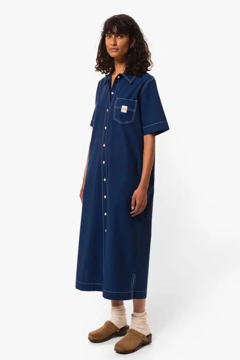 DANIELLE INDIGO COTTON DRESS BLUE