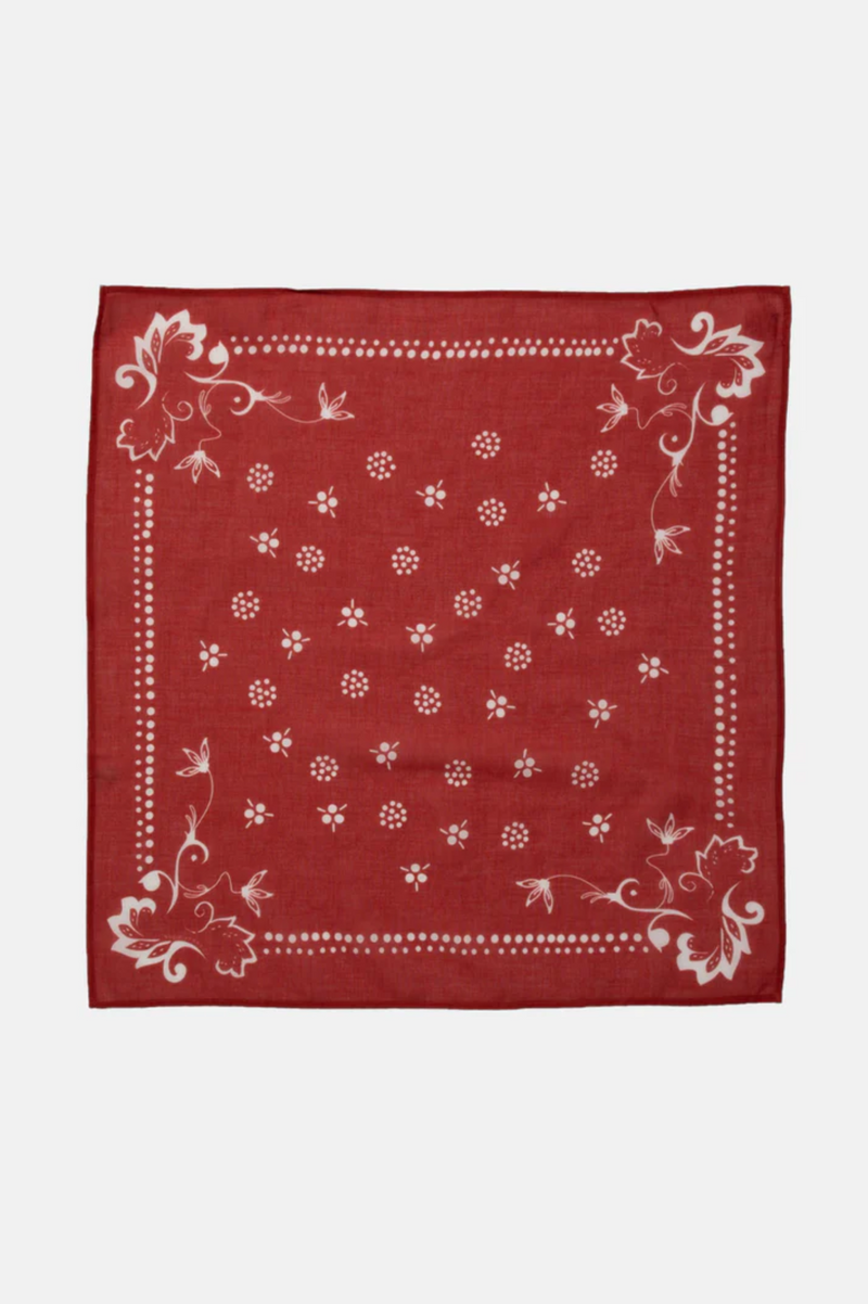 INGRID ORNAMENT BANDANA RED