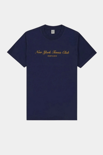 NY TENNIS CLUB T-SHIRT NAVY/GOLD