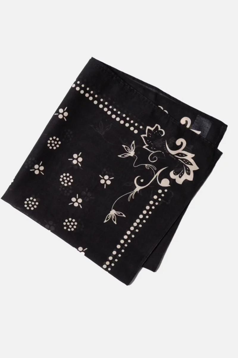 INGRID ORNAMENT BANDANA BLACK