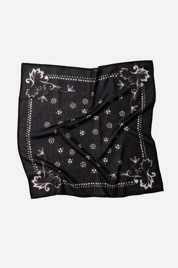 INGRID ORNAMENT BANDANA BLACK