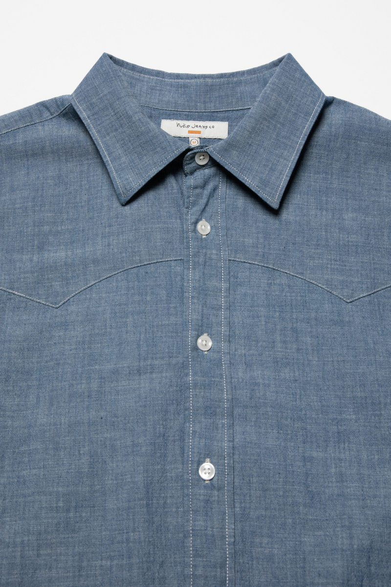 GEORGE CHAMBRAY SHIRT BLUE