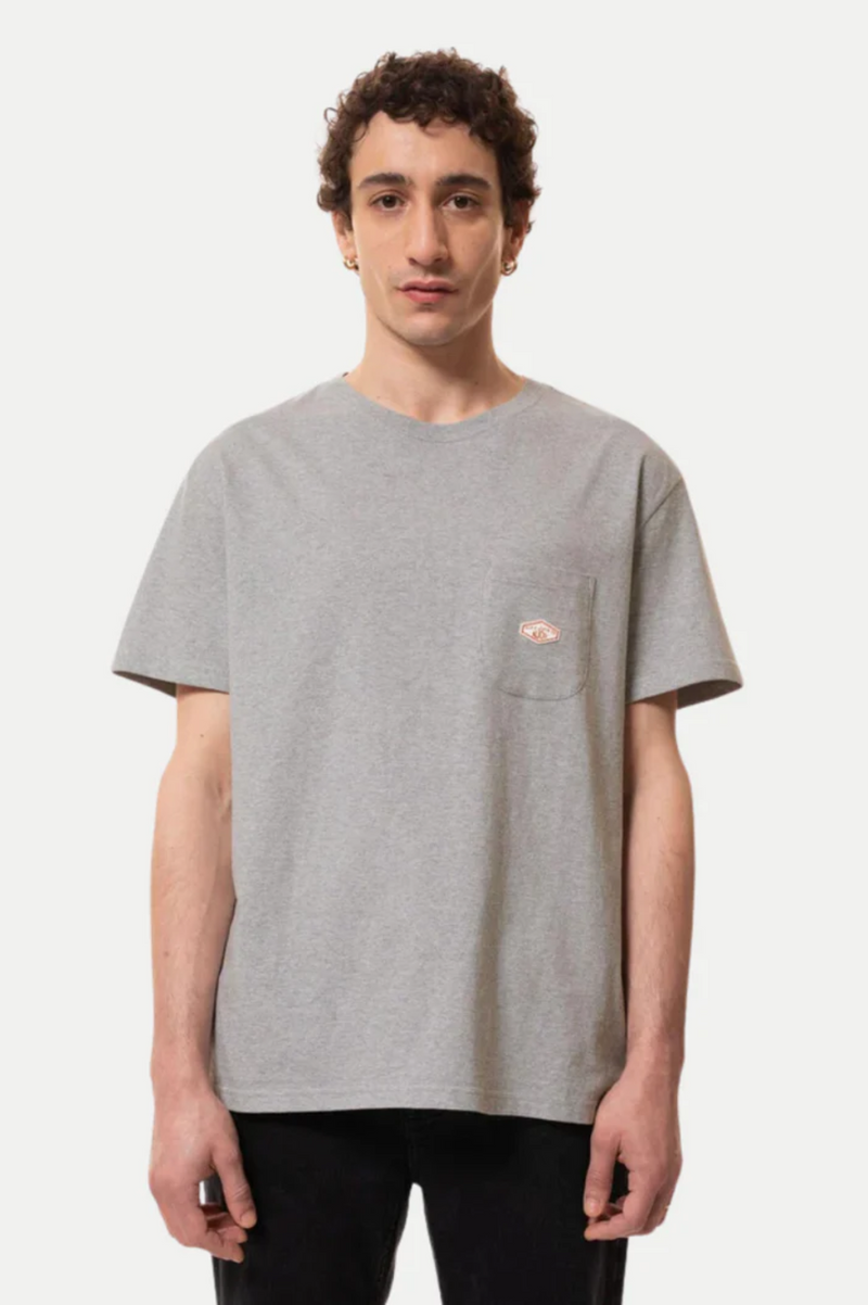 LEFFE POCKET TEE GREYMELANGE