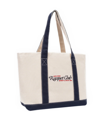 94 RACQUET CLUB TWO TONE TOTE BAG NATURAL/NAVY/NAVY/BRIGHT RED