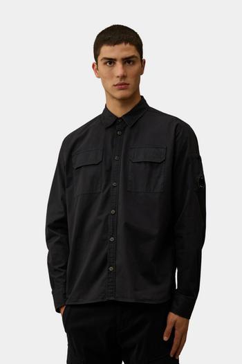 ORGANIC GABARDINE BUTTONED LENS SHIRT