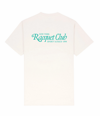 94 RACQUET CLUB T-SHIRT COCONUT/CARIBBEAN