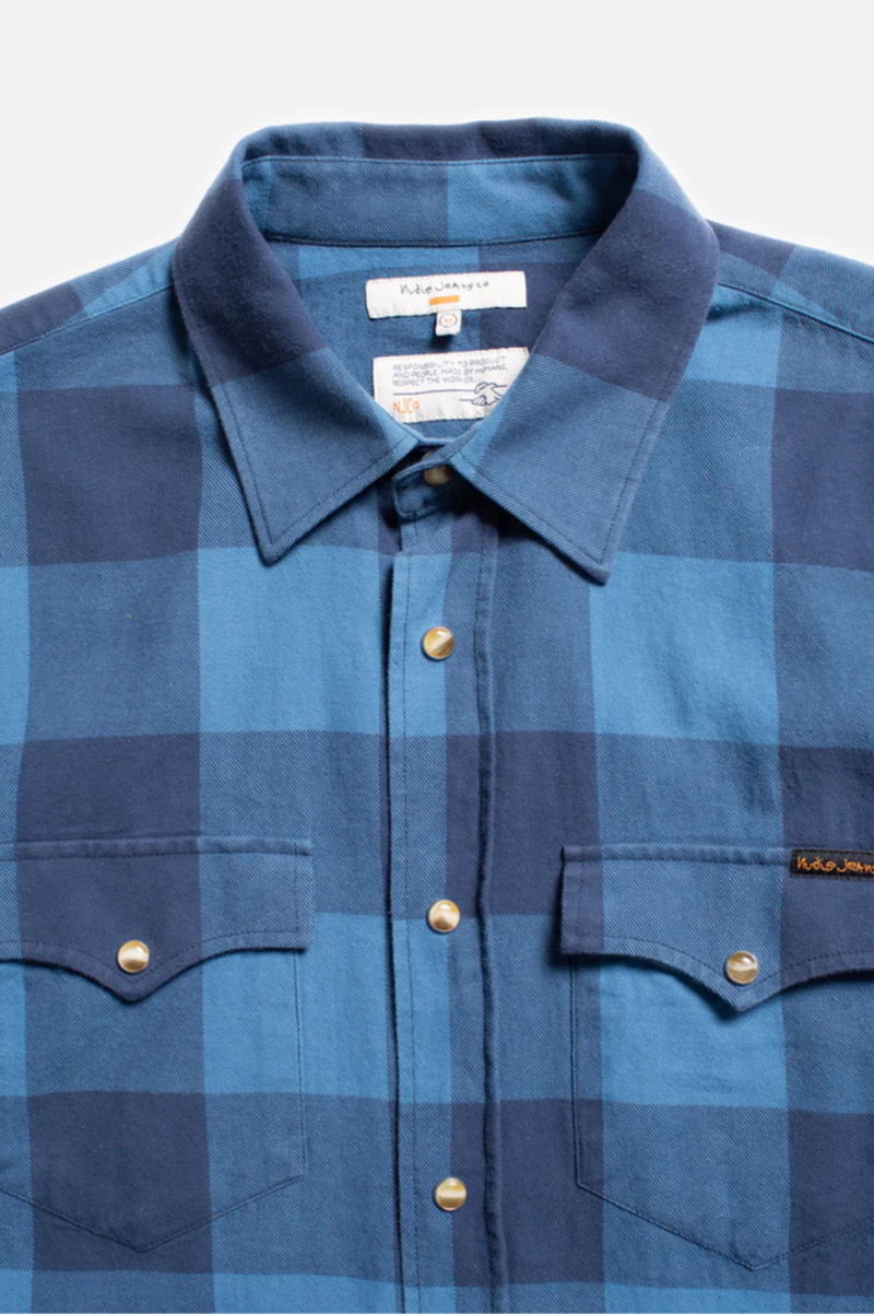 GEORGE FLANNEL BLUE