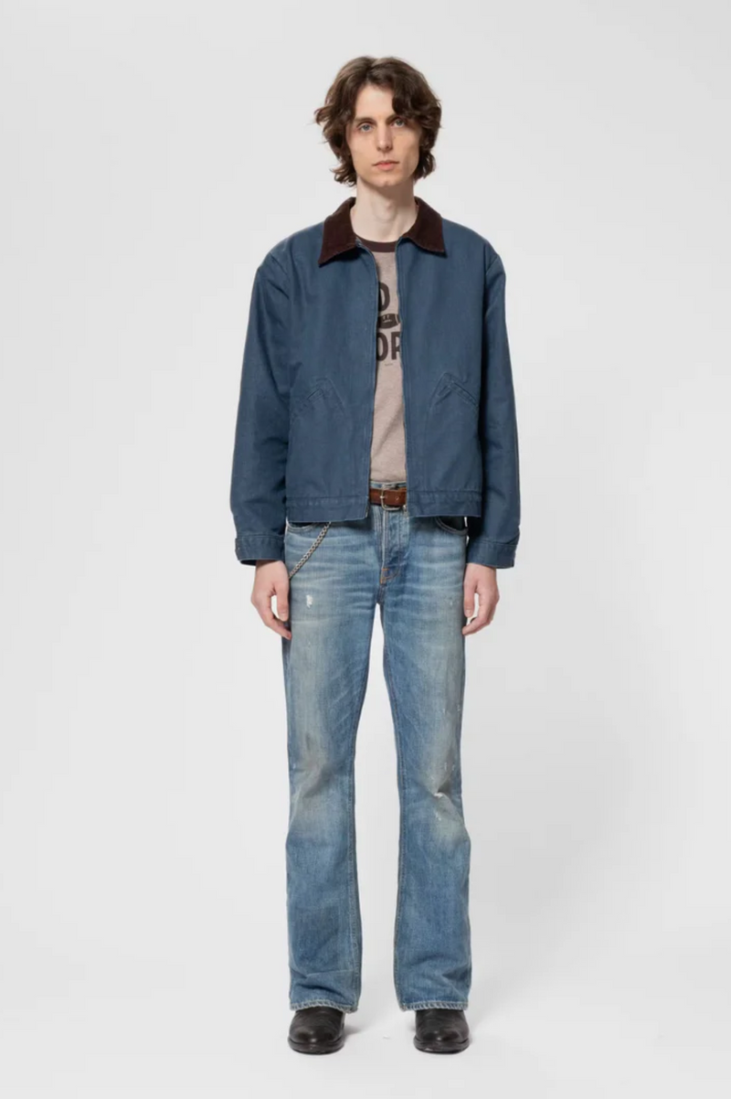 BLAKE ZIP JACKET CANVAS BLUE