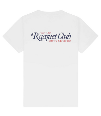 94 RACQUET CLUB T-SHIRT WHITE/NAVY/BRIGHT RED