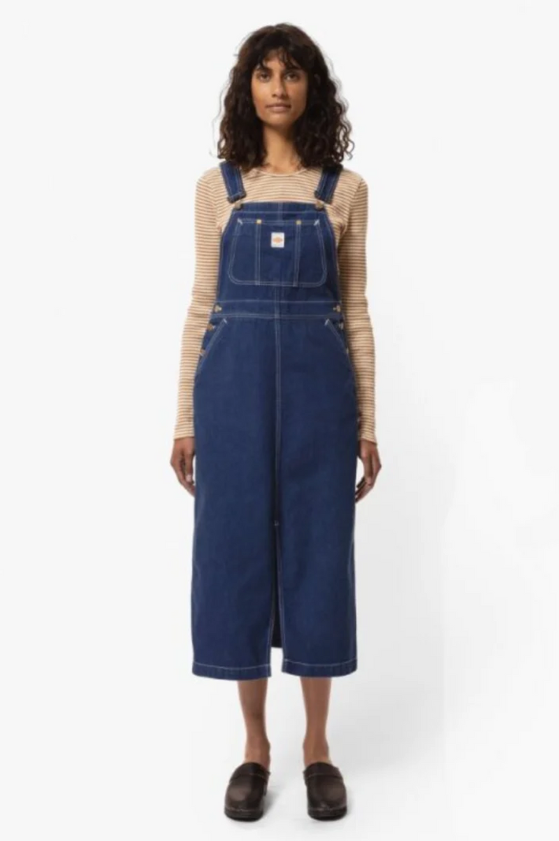 INGER UD DUNGAREES DRESS BLUE