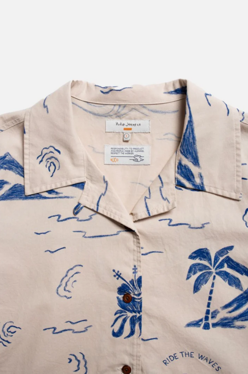 MOA WAVES HAWAII SHIRT ECRU