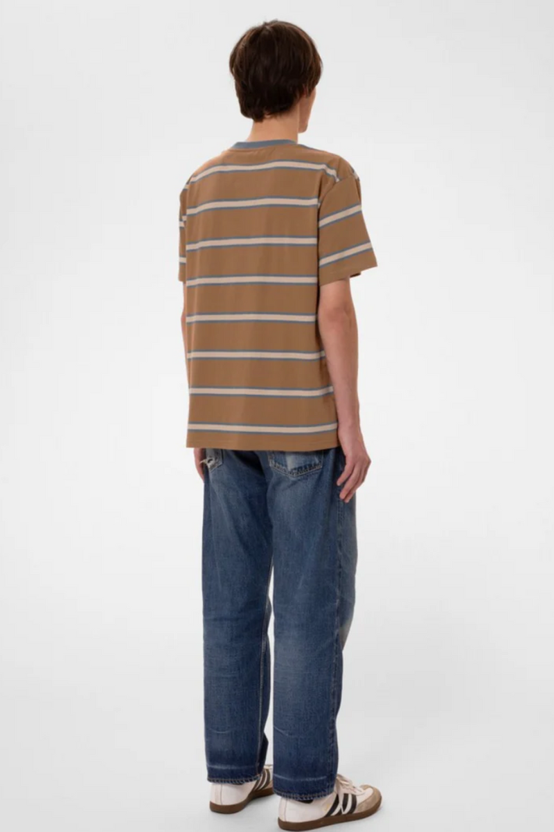 LEFFE 90S STRIPE T-SHIRT TOBACCO