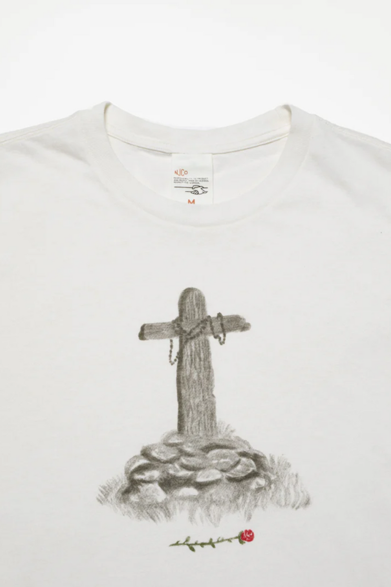 ROY GRAVE CROSS T-SHIRT OFFWHITE