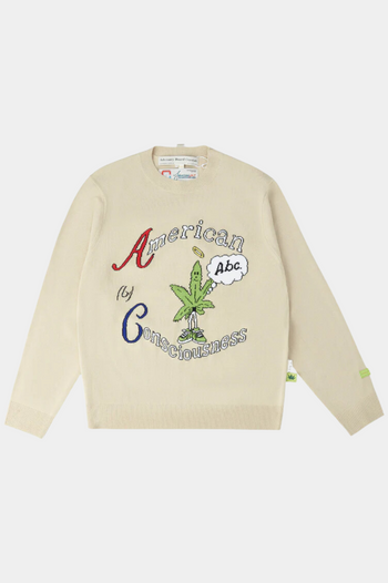 ABC. AMERICAN CONSCIOUSNESS CREWNECK SWEATER