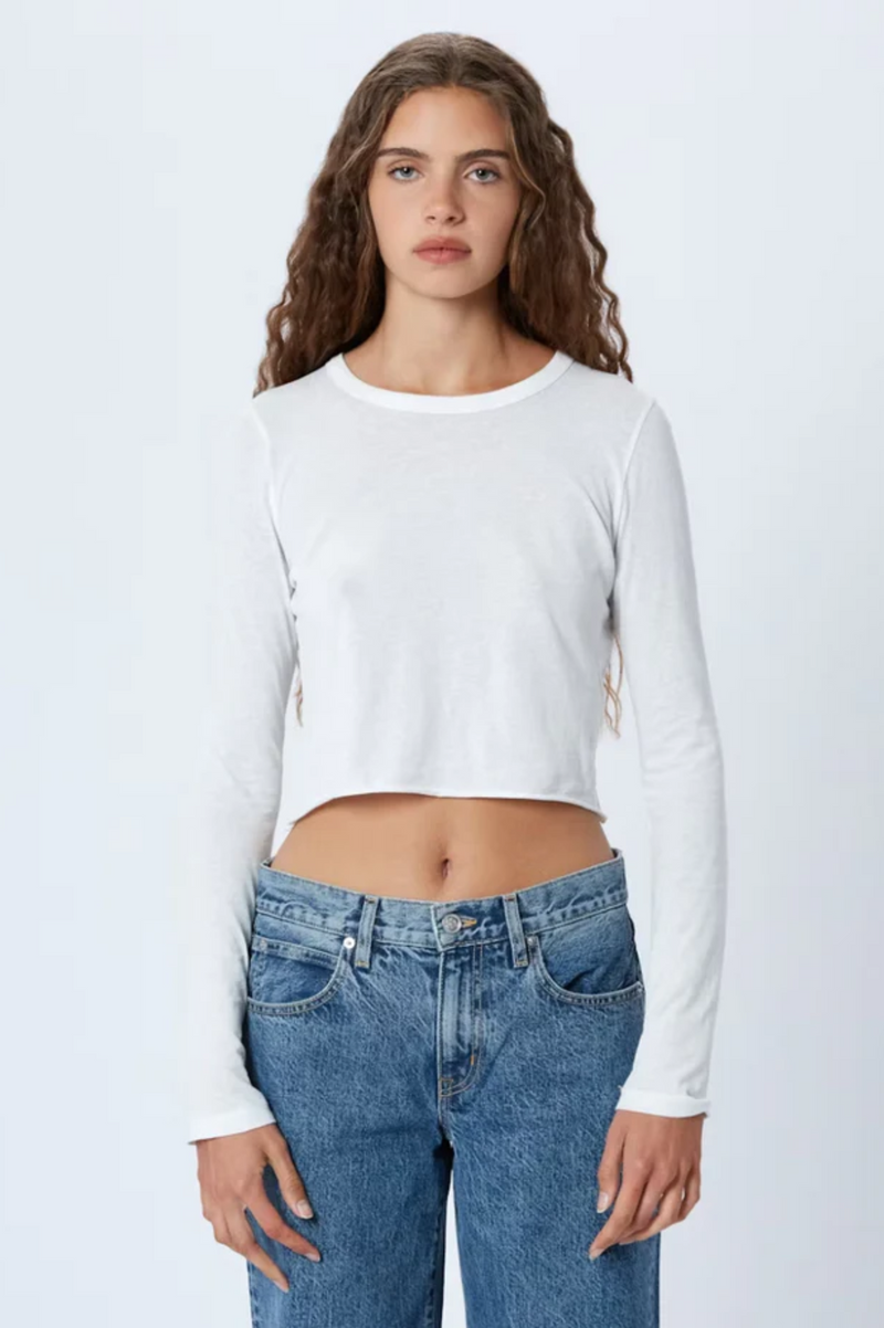 BABY LONG SLEEVE CROP TEE