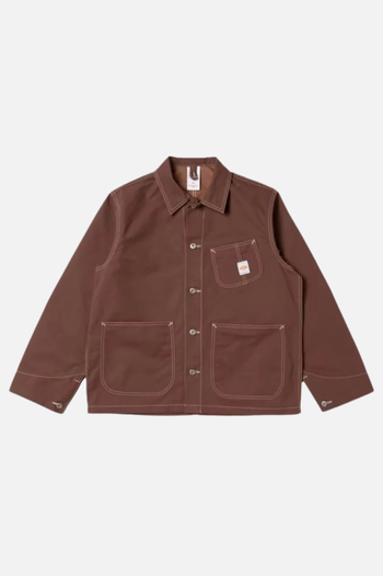 HOWIE WAXED CHORE JACKET BROWN