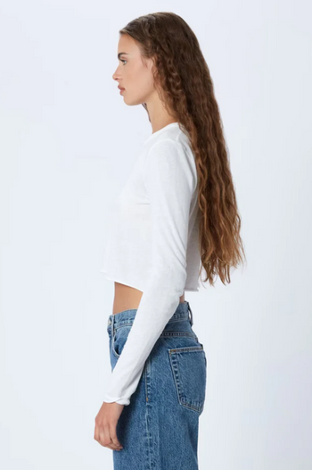 BABY LONG SLEEVE CROP TEE