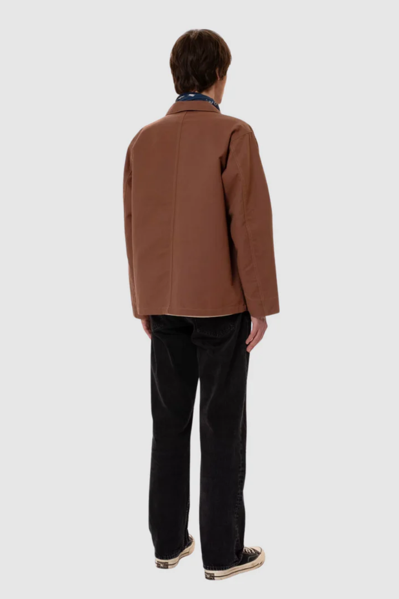 HOWIE WAXED CHORE JACKET BROWN