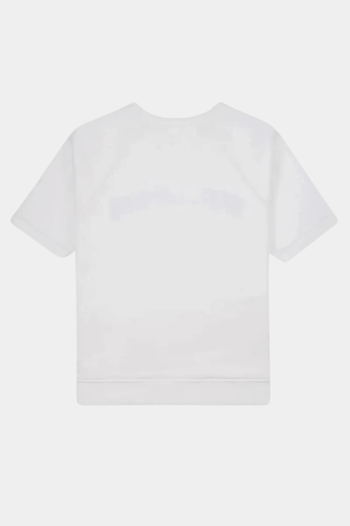 WELLNESS IVY FLOCKED SHORT SLEEVE CREWNECK WHITE/VERDE