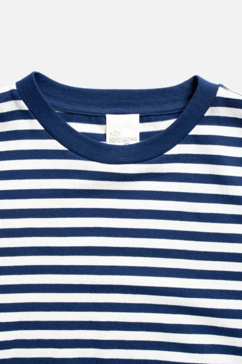 LEIF BRETON STRIPE T-SHIRT OFFWHITE/BLUE