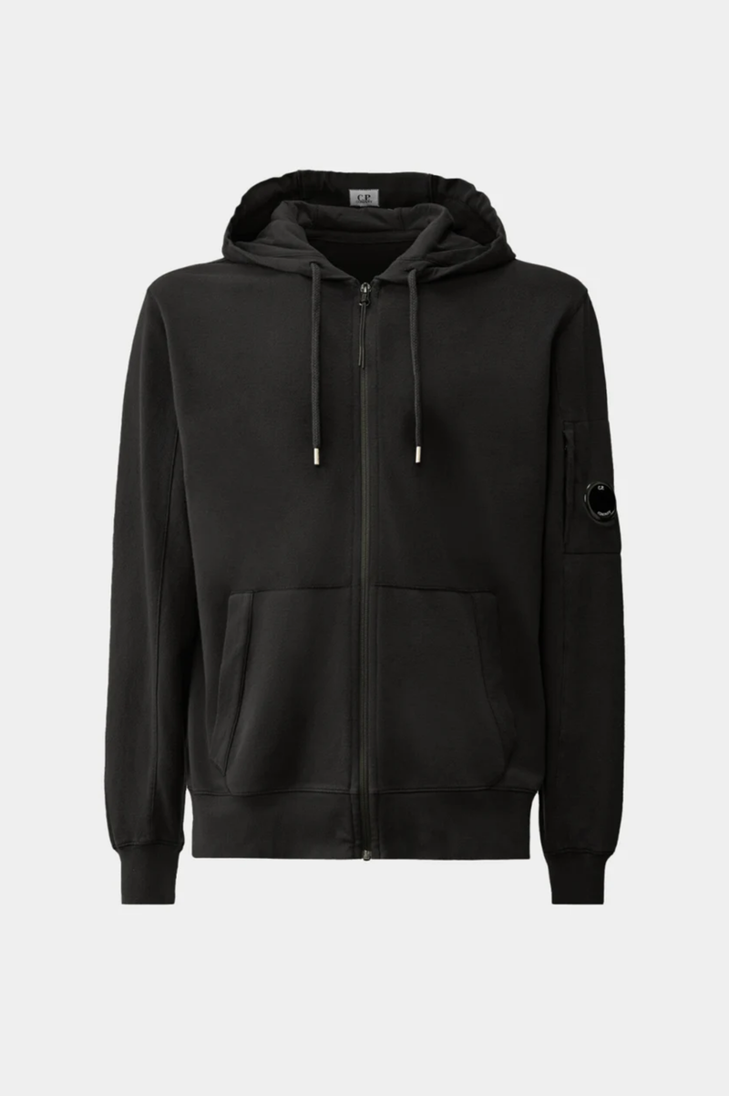 LIGHT FLEECE ZIPPED HOODED SWEATSHIRT