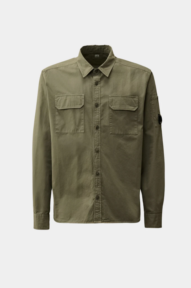 ORGANIC GABARDINE BUTTONED LENS SHIRT