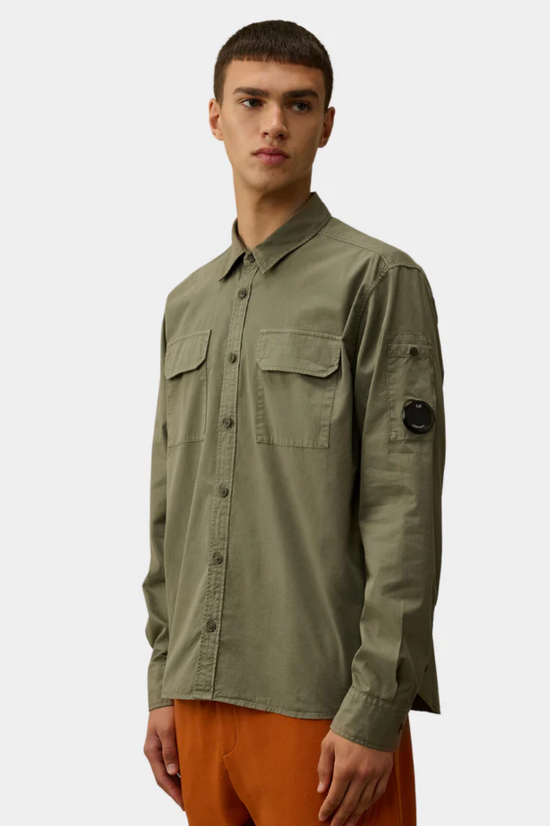 ORGANIC GABARDINE BUTTONED LENS SHIRT