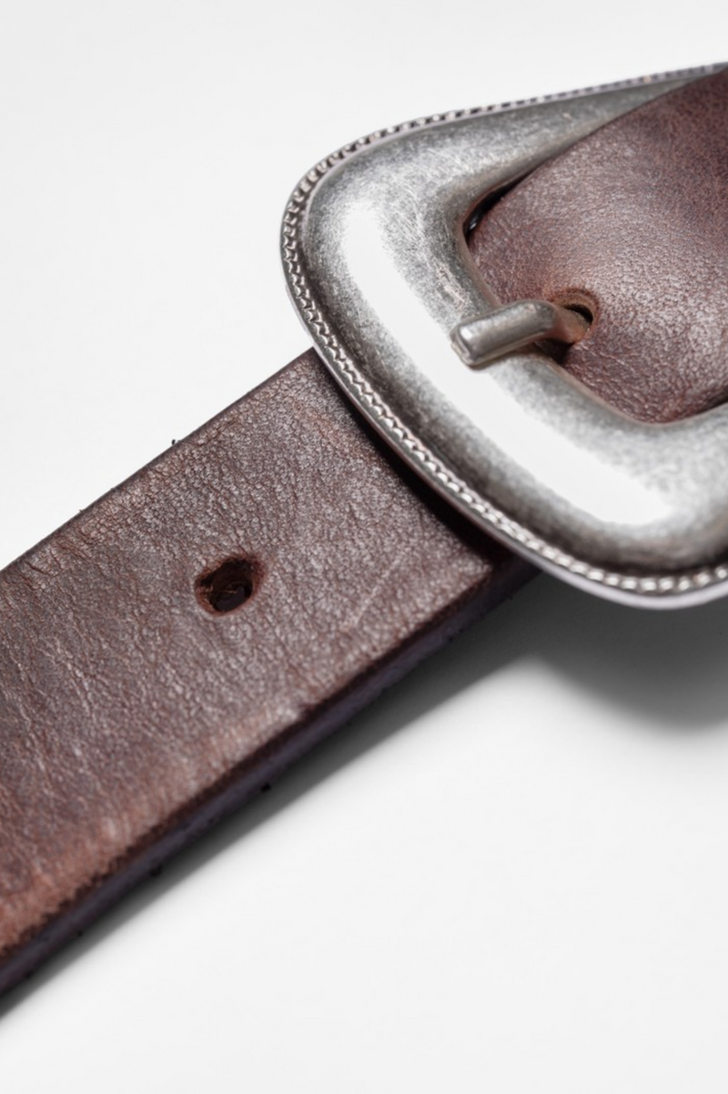 WESTERN SILVER BELT DARK BROWN