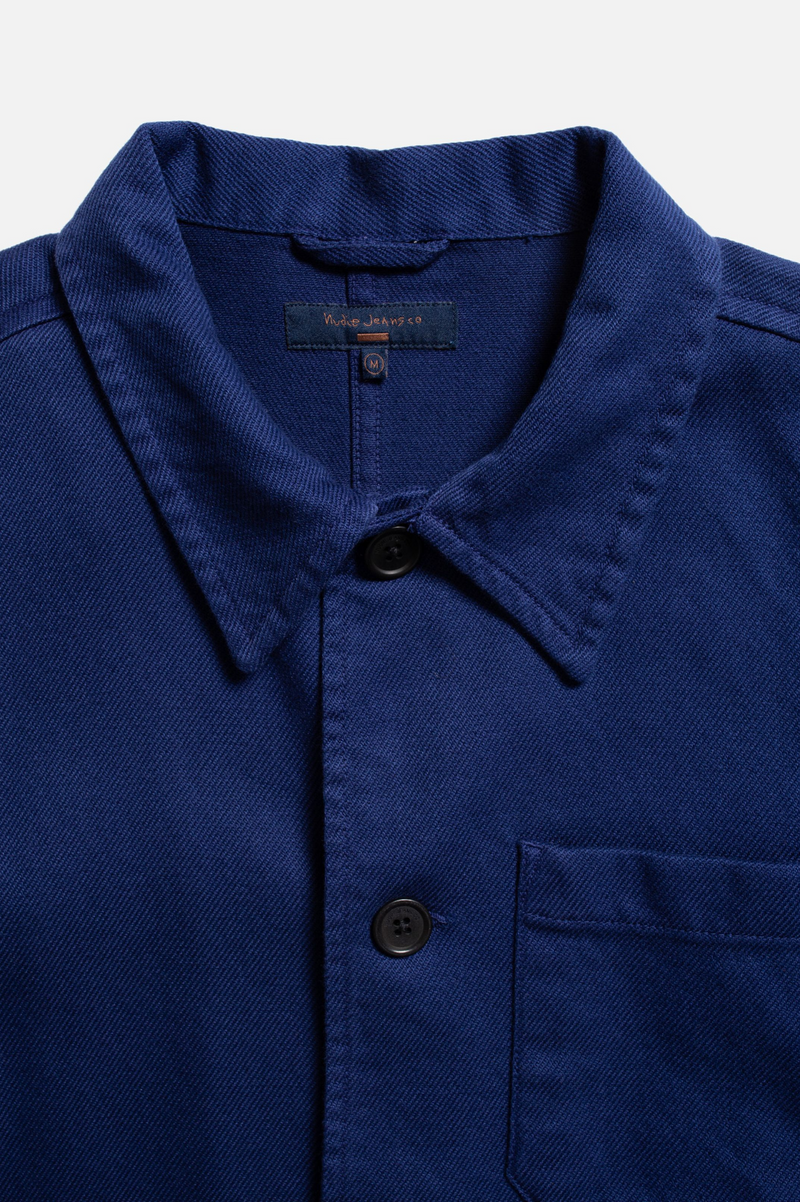 BARNEY WORKER JACKET MID BLUE